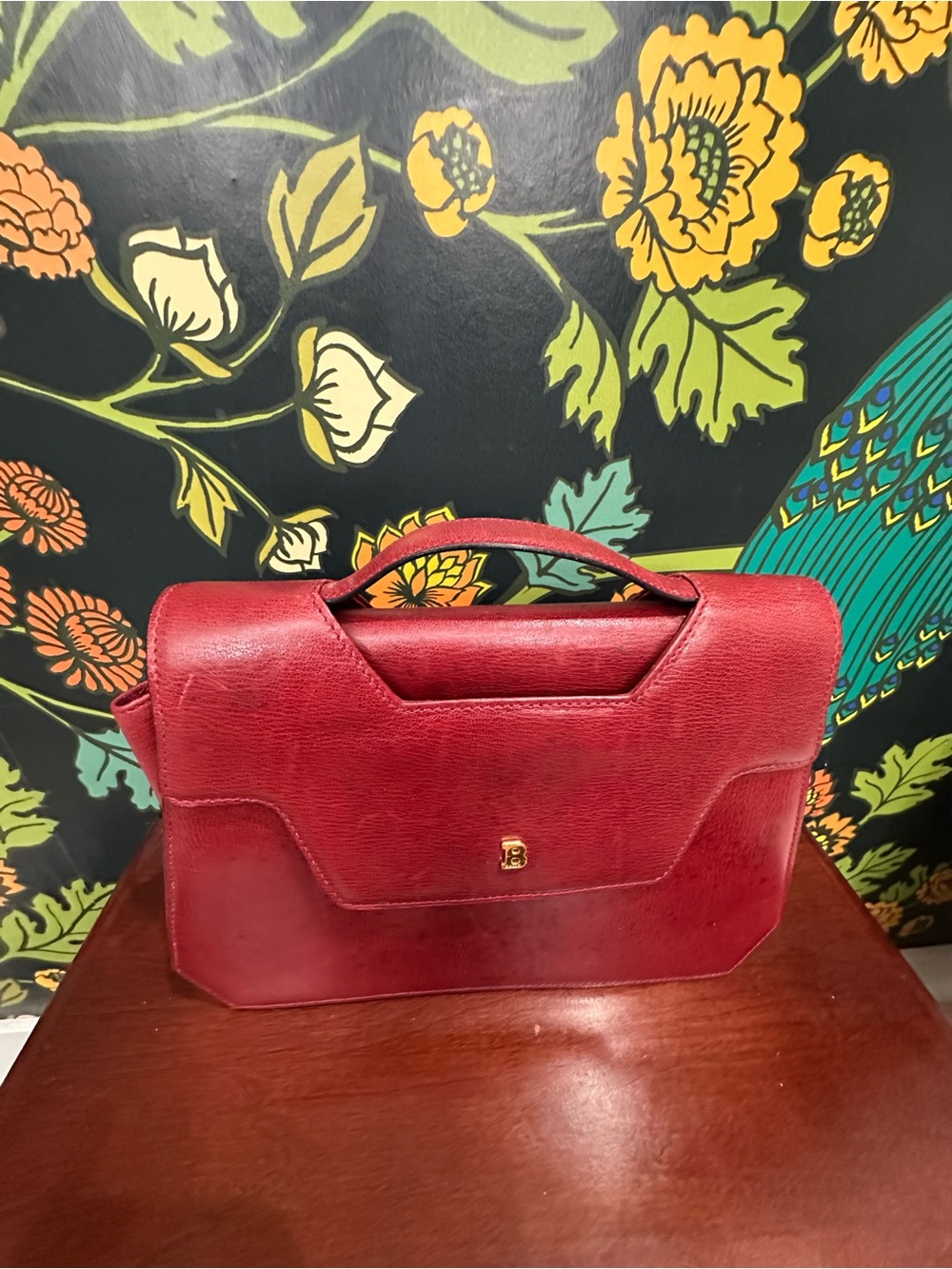 Vintage Bally Burgundy Leather Top Handle Bag - Picture 4 of 14